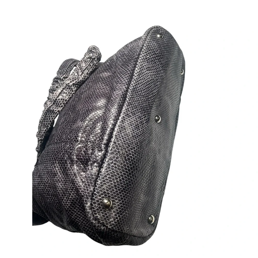 Furla Leather Handbag, Grey Blue, Silver Hardware, Made In Italy - Picture 10 of 16